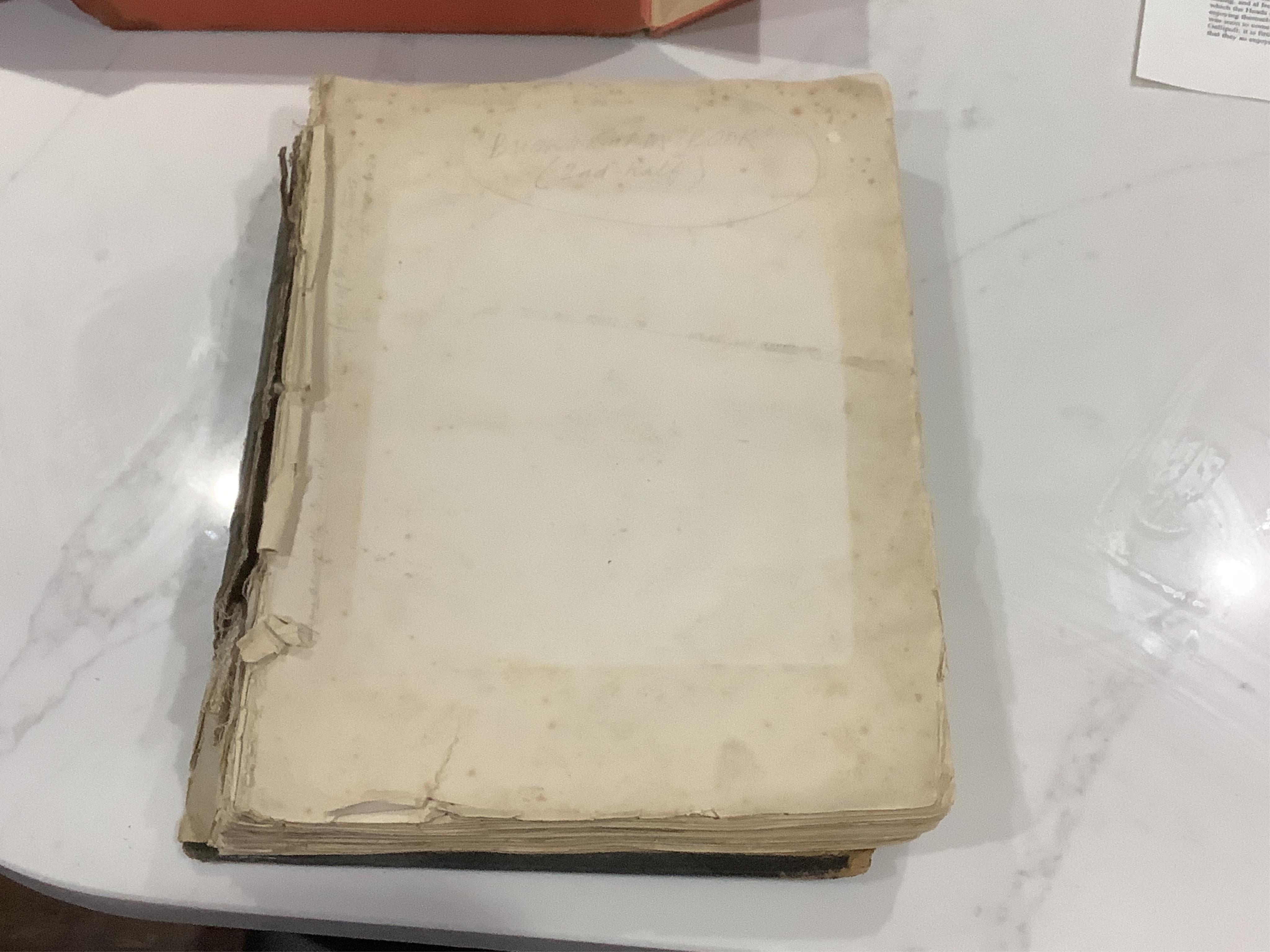 Sussex & Shoreham by Sea Interest; an incomplete album ‘The Buckingham Book’ a scrapbook compiled by the Head Family of Buckingham House, Old Shoreham, circa 1889-1905, with three unused rolls of tickets for the Old Shor